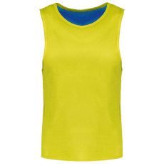 PROACT két rétgű, eltérő színű gyerek ujjatlan kifordítható sportpóló PA048, Fluorescent Yellow/Sporty Royal Blue-6/10