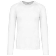 PROACT PA005 férfi hosszú ujjú sztreccs sportpóló Proact, White-2XL férfi póló