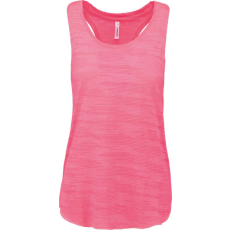 PROACT PA4009 laza szabású sporthátú ívelt aljú Női ujjatlan sportpóló Proact, Fluorescent Pink-L