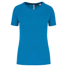 PROACT PA4013 rövid ujjú környakas Női sportpóló Proact, Aqua Blue-M