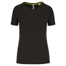 PROACT PA4013 rövid ujjú környakas Női sportpóló Proact, Black-XS női póló