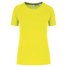 PROACT PA4013 rövid ujjú környakas Női sportpóló Proact, Fluorescent Yellow-XL