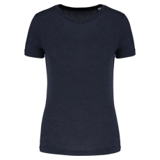 PROACT PA4021 rövid ujjú környakas Női triblend sportpóló Proact, French Navy Heather-2XL