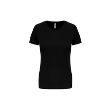 PROACT PA439 Női környakas raglános rövid ujjú sportpóló Proact, Black-2XL női póló