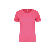PROACT PA439 Női környakas raglános rövid ujjú sportpóló Proact, Fluorescent Pink-S női póló