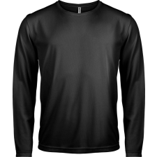 PROACT PA443 férfi hosszú ujjú kereknyakú sportpóló Proact, Black-L férfi póló