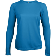 PROACT PA444 Női hosszú ujjú kereknyakú sportpóló Proact, Aqua Blue-XS női póló