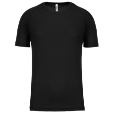 PROACT PA445 rövid ujjú kereknyakú gyerek sportpóló Proact, Black-10/12