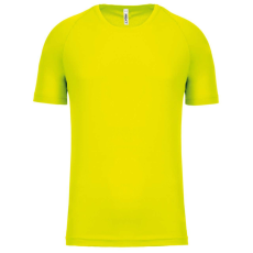 PROACT PA445 rövid ujjú kereknyakú gyerek sportpóló Proact, Fluorescent Yellow-10/12