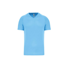 PROACT PA476 V-nyakú férfi rövid ujjú sportpóló Proact, Sky Blue-3XL