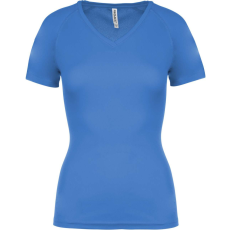 PROACT PA477 Női rövid ujjú V-nyakú sportpóló Proact, Sporty Royal Blue-XL