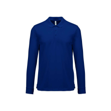 PROACT PA495 unisex hosszú ujjú galléros sprtpóló Proact, Sporty Navy-S