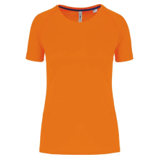 PROACT rövid ujjú környakas Női sportpóló PA4013, Fluorescent Orange-XL