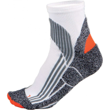PROACT Uniszex zokni Proact PA035 Technical Sports Socks -35/38, White/Grey/Orange női zokni