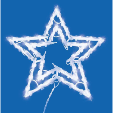 PROCART ® fényes csillag figura, fehér, ablakra, 40 cm karácsonyi dekoráció