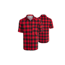 Procera Flanell ing, rövid ujjú, piros, s-es méret munkaruha