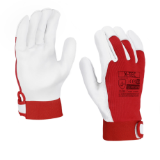 Procera Kecskebőr, erősített védőkesztyű x-tec piros-fehér 11