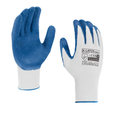 Procera X-latos latex bevonatos védőkesztyű kék 10