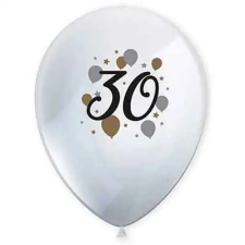 Procos "30" év mintás latex lufi 6db-os szett party kellék