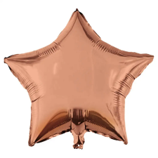 Procos Csillag alakú fólia lufi – rose gold 46cm party kellék