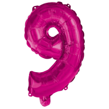 Procos Számos fólia lufi pink színben – 9-es szám 96cm party kellék