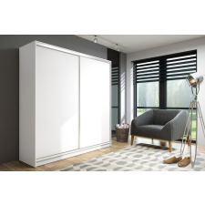 PRODA Edyta 200 gardróbszekrény 6x1m polc 1x akasztós, tolóajtós fehér bútor