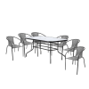 PRODA Holiday üvegasztalos 6 személyes kerti bútorszett