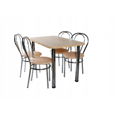 PRODA Nizza 4 személyes étkezőszett 120 x 70cm, Sonoma 4 étkezőszékkel N bútor