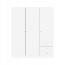PRODA Riava gardróbszekrény 144cm F 3D3S Fehér N bútor