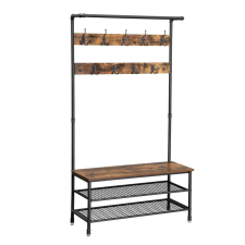 PRODA Rusztikus ruhafogas cipőtárolóval 97 x 41,5 x 182 cm bútor