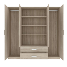 PRODA Verdana gardróbszekrény 200cm 4D2S Sonoma Oak bútor