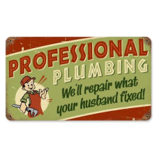  Professional Plumbing - Fémtábla dekoráció
