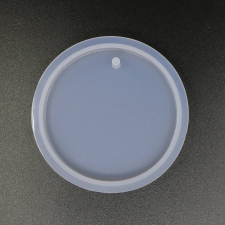 Professzionális szilikon öntőforma, átlátszó, kör 7cm x 1,2cm szappanöntő forma