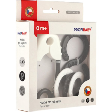 PROFIBABY fekete-fehér csörgő 13 cm, 2 db csörgő