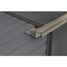 Profilplast Szögletes lépcsőélvédő 8mmx2,5m alu. natur. élvédő, sín, szegélyelem