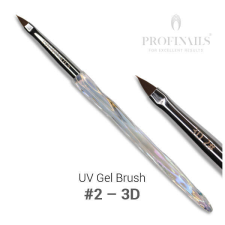 Profinails Profinails Aurore Boreale UV Gel Brush #2 3D műkörmös ecset