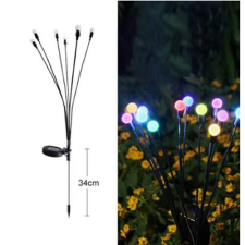 Progarden Kültéri napelemes világító fa, LED, 75 cm, 6 db Színes Mini gömb kültéri világítás