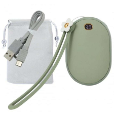 Promerco®️ kézmelegítő, powerbank 10000mAh, USB töltés, 2 fűtési fokozat, zöld medence kiegészítő