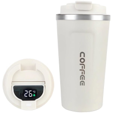 PRONETT XJ5295 LCD Hőmérős termobögre, 380 ml, fehér termosz