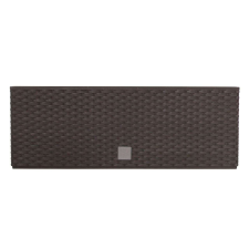 PROSPERPLAST Dekoratív virágtartó, rattan utánzat, barna, 58x18x19,5 cm, Rato Case kerti tárolás