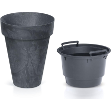 PROSPERPLAST Doniczka Cube Slim Beton Effect DCUS355E Antracit (CEN-78334) kerti tárolás