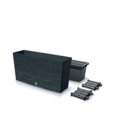 PROSPERPLAST Furu Case M Bordás Virágláda Antracit 77 cm, 3db-os csomag kerti tárolás