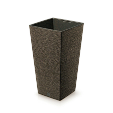 PROSPERPLAST Furu Square ECO Wood Kávébarna Négyzetes Virágtartó, 5db-os csomag kerti tárolás