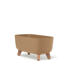 PROSPERPLAST Gracia Case ECO Wood Virágtartó Természetes Fa 39 cm, 5db-os csomag kerti tárolás