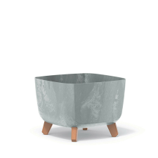 PROSPERPLAST Gracia Square Beton Hatású Virágtartó - Szürke - 29 cm, 5db-os csomag kerti tárolás
