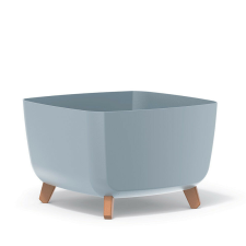 PROSPERPLAST Gracia Square Dizájner Virágtartó Világosszürke Fa Lábakkal 39 cm, 5db-os csomag kerti tárolás