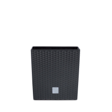 PROSPERPLAST Rato Low Antracit Műrattan Virágtartó 40 cm, 3db-os csomag kerti tárolás