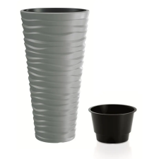 PROSPERPLAST SAND SLIM virágcserép szürke 34,9 cm kerti tárolás