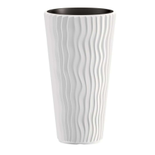 PROSPERPLAST SANDY SLIM virágcserép fehér 39 cm kerti tárolás