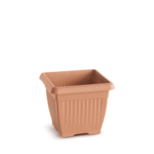 PROSPERPLAST Terra Négyzetes Terrakotta Virágcserép 19 cm, 10db-os csomag kerti tárolás